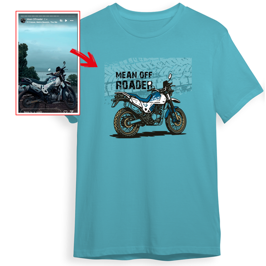 _o_rajath - OCEAN BLUE Custom Designed ROUND NECK TSHIRT