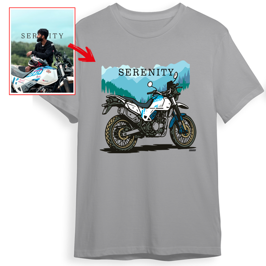 _o_rajath - LIGHT GREY Custom Designed ROUND NECK TSHIRT