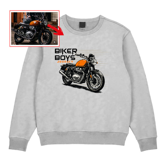 bikerboysjourney - WHITE Custom Designed SWEATSHIRT