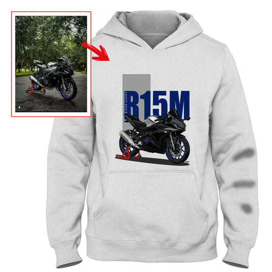 _bikersunny - WHITE Custom Designed HOODIE