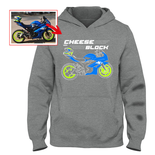 _cheeseblock74_ - GREY Custom Designed HOODIE