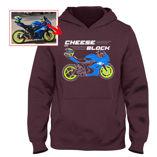 _cheeseblock74_ -MAROON Custom Designed HOODIE