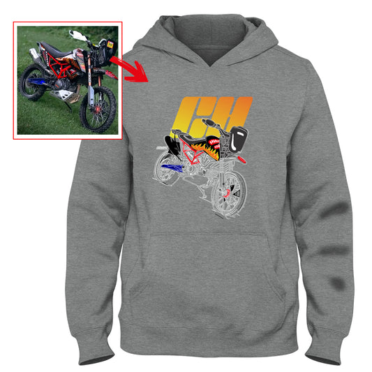 ch__saddler - GREY Custom Designed HOODIE