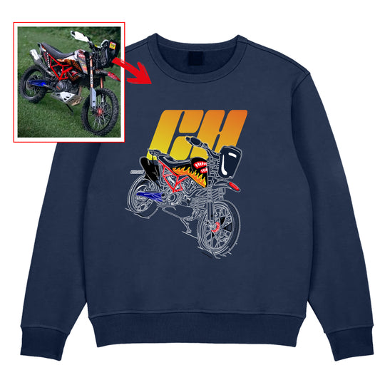 ch__saddler -NAVY BLUE Custom Designed SWEATSHIRT