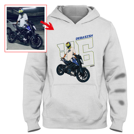 debasish_46_- WHITE Custom Designed HOODIE