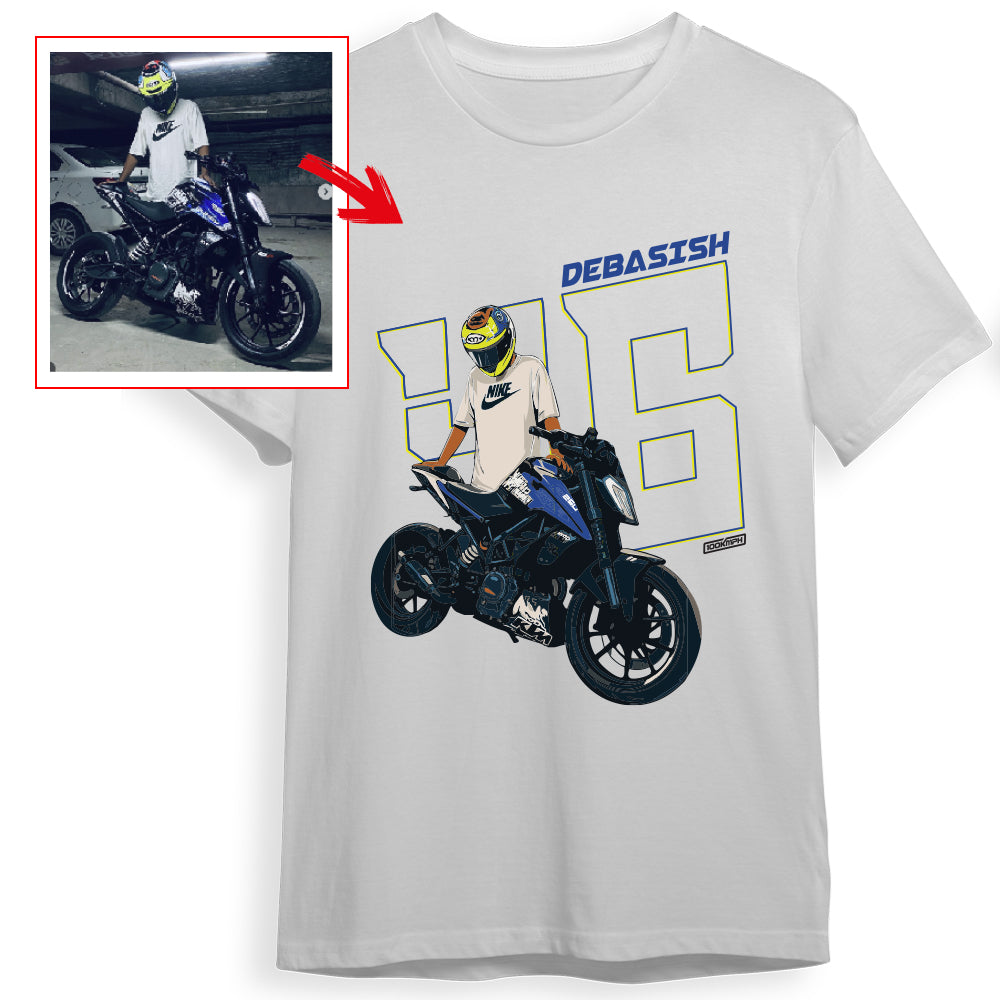debasish_46_ - WHITE Custom Designed ROUND NECK TSHIRT