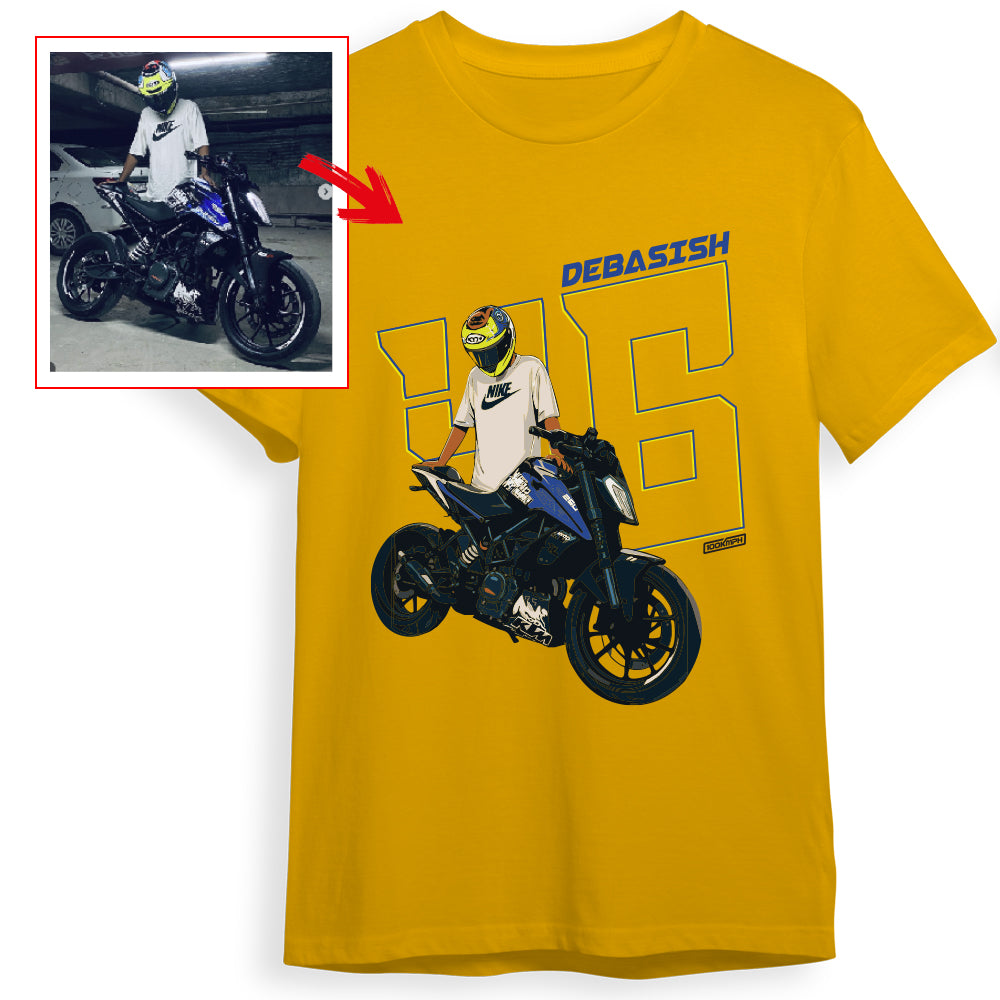 debasish_46_ - YELLOW Custom Designed ROUND NECK TSHIRT
