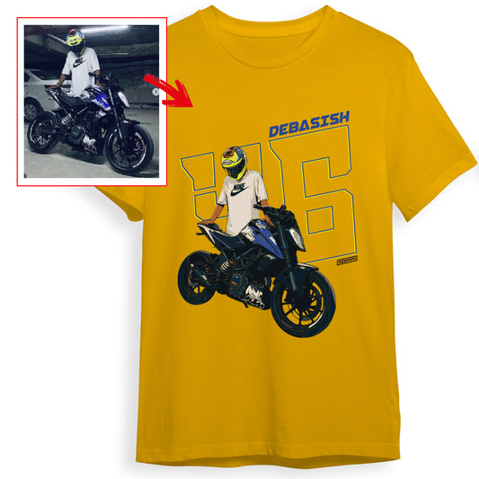 debasish_46_ - YELLOW Custom Designed ROUND NECK TSHIRT