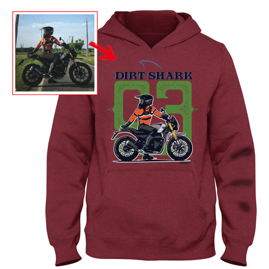 dirt_shark93 - RED Custom Designed HOODIE