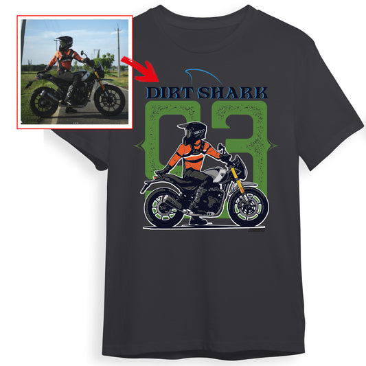 dirt_shark93 - DARK GREY Custom Designed ROUND NECK TSHIRT