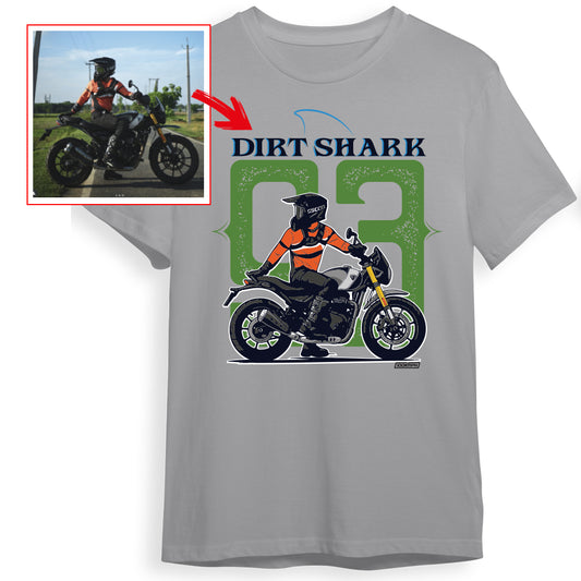 dirt_shark93 - GREY Custom Designed ROUND NECK TSHIRT