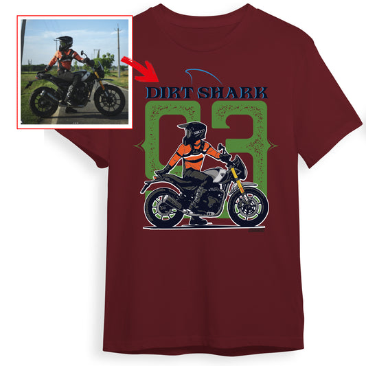 dirt_shark93 - MAROON Custom Designed ROUND NECK TSHIRT