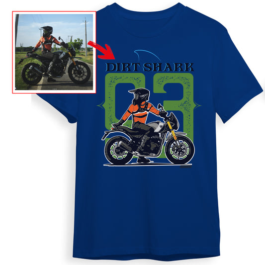 dirt_shark93 - ROYALE BLUE Custom Designed ROUND NECK TSHIRT