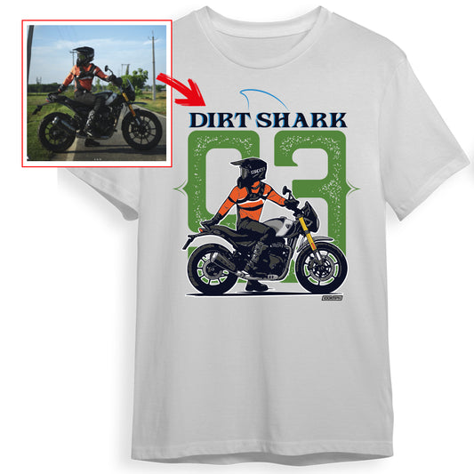 dirt_shark93 - WHITE Custom Designed ROUND NECK TSHIRT