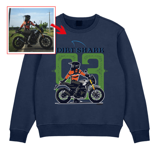dirt_shark93 - BLUE Custom Designed SWEATSHIRT