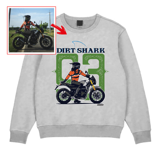 dirt_shark93 - WHITE Custom Designed SWEATSHIRT