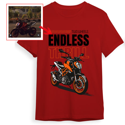 _surajgunjal_ - RED Custom Designed ROUND NECK TSHIRT