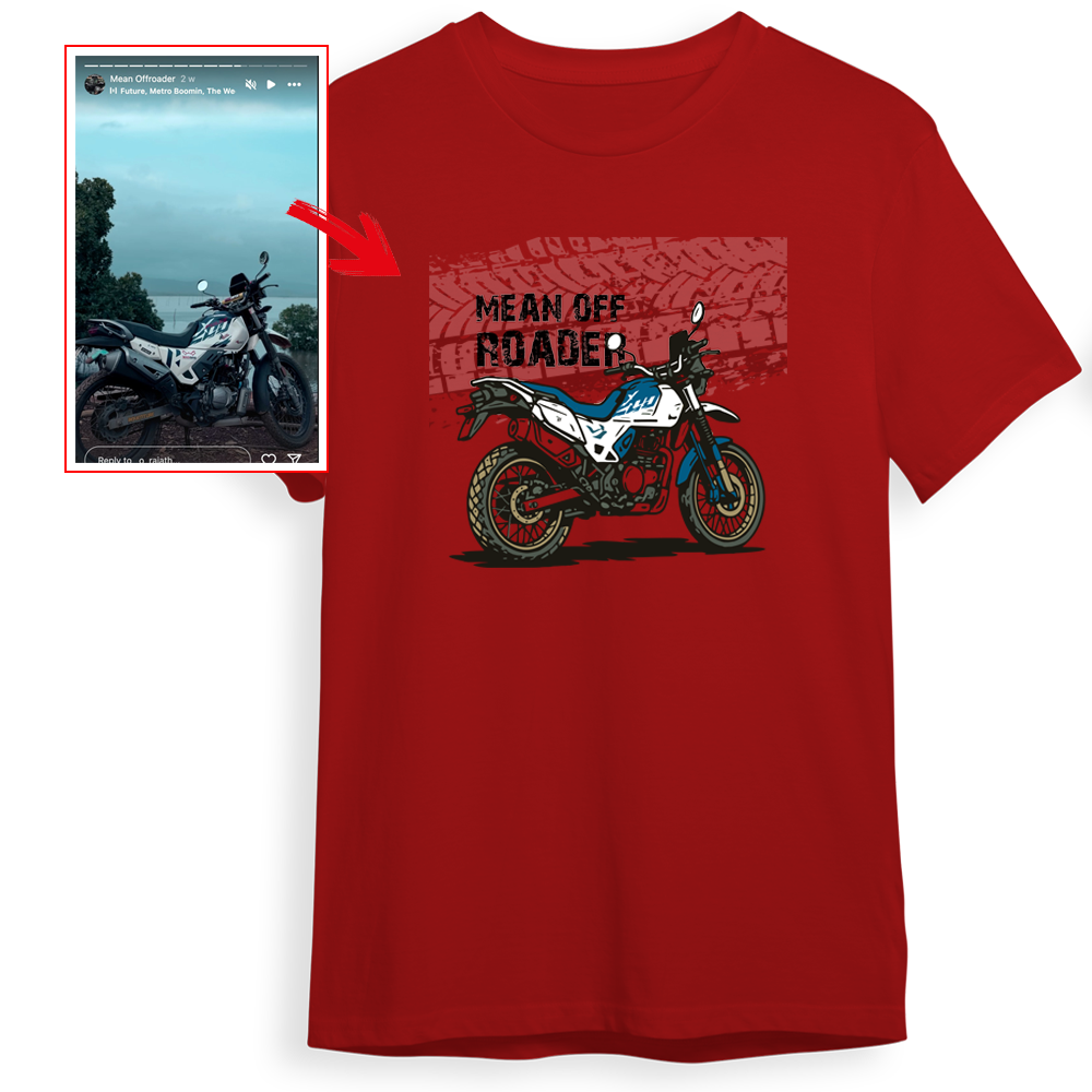 _o_rajath - RED Custom Designed ROUND NECK TSHIRT