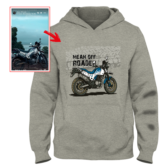 _o_rajath - LIGHT GREY Custom Designed HOODIE