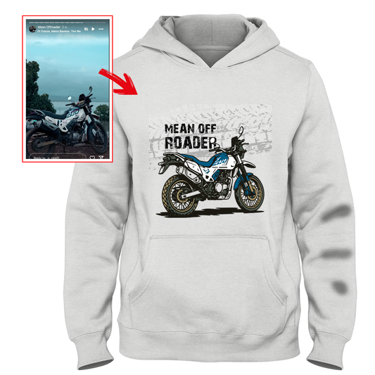 _o_rajath - WHITE Custom Designed HOODIE