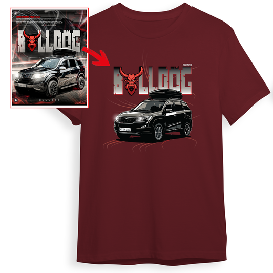 akash_efx_z - MAROON Custom Designed ROUND NECK TSHIRT