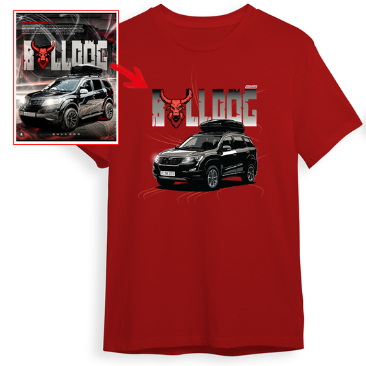 akash_efx_z - RED Custom Designed ROUND NECK TSHIRT