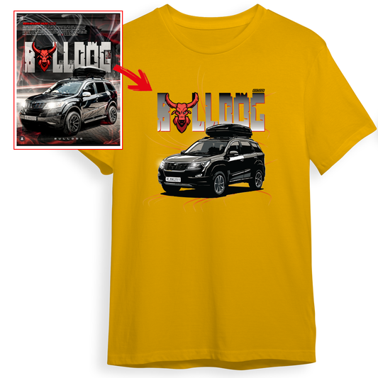 akash_efx_z - YELLOW Custom Designed ROUND NECK TSHIRT