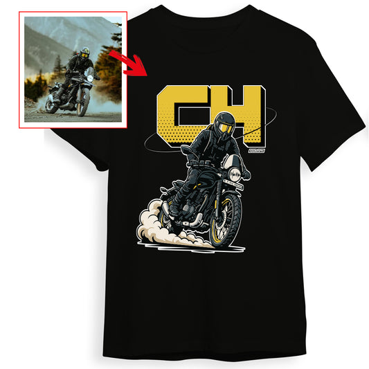 ch__saddler - BLACK Custom Designed ROUND NECK TSHIRT