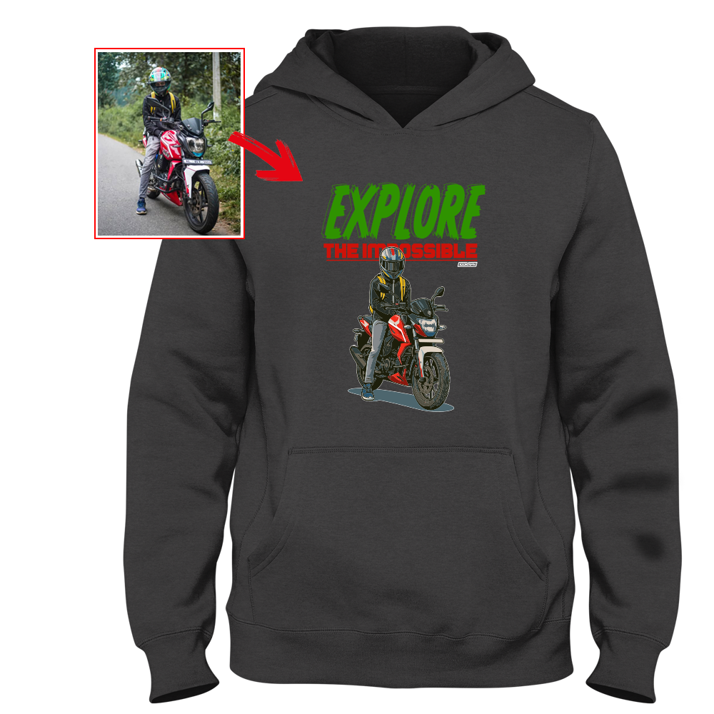 the_speedometric_boy - BLACK Custom Designed HOODIE