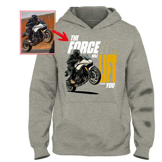 anis.shaikh.media  - LIGHT GREY Custom Designed HOODIE