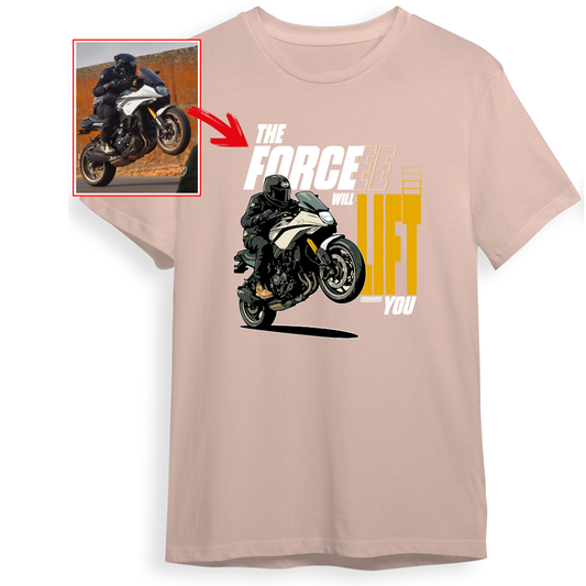 anis.shaikh.media - PEACH Custom Designed ROUND NECK TSHIRT