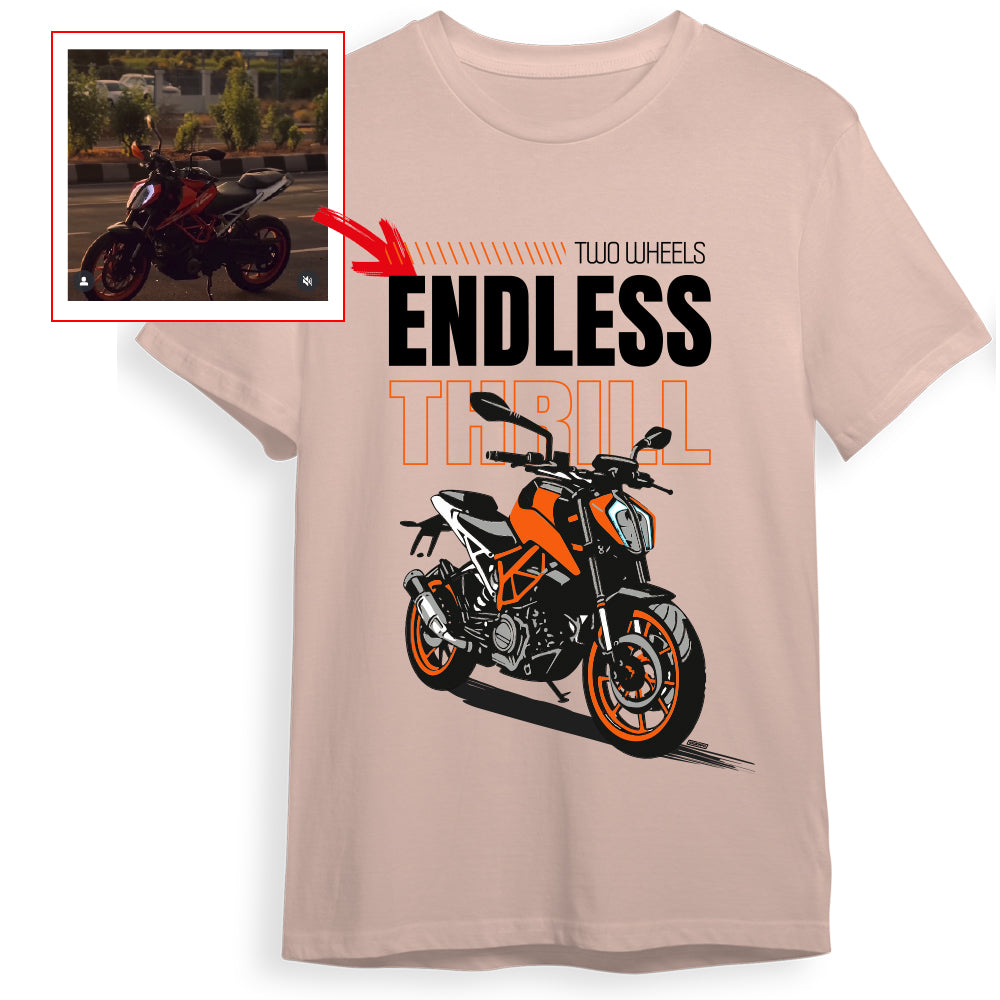 _surajgunjal_ - PEACH Custom Designed ROUND NECK TSHIRT