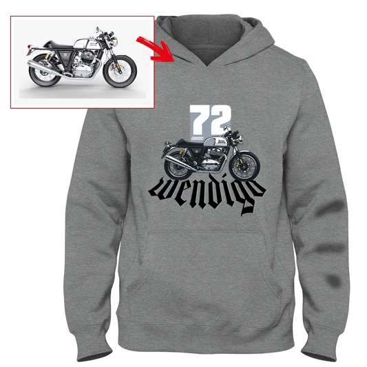 wendigo_72 - DARK GREY Custom Designed HOODIE