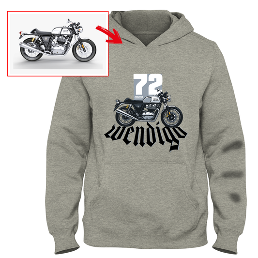 wendigo_72 - LIGHT GREY Custom Designed HOODIE
