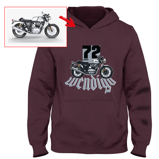 wendigo_72 - MAROON Custom Designed HOODIE