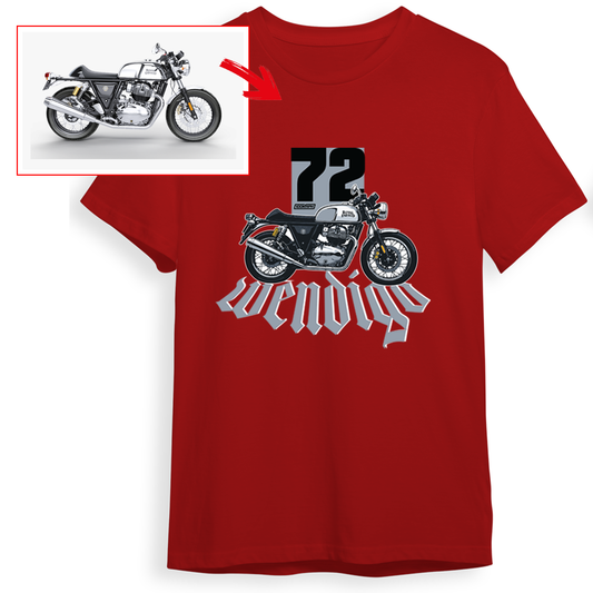 wendigo_72 - RED Custom Designed ROUND NECK TSHIRT