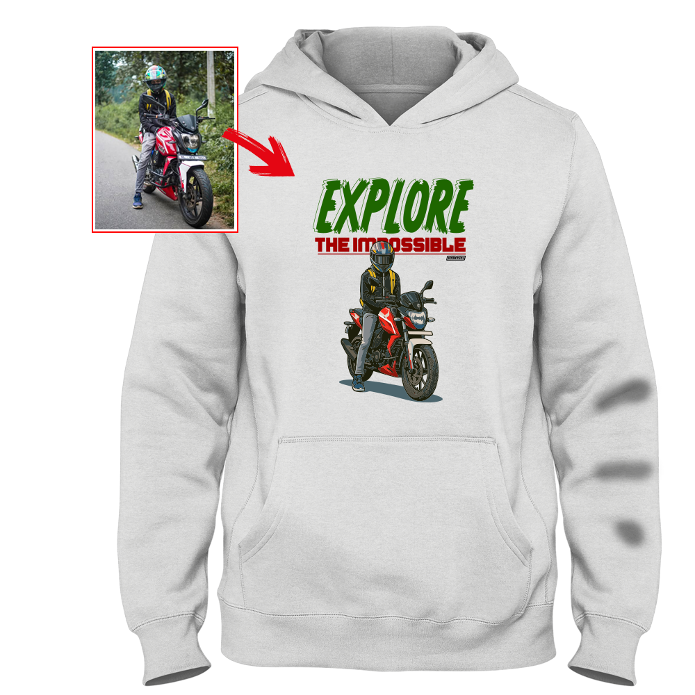 the_speedometric_boy - WHITE Custom Designed HOODIE