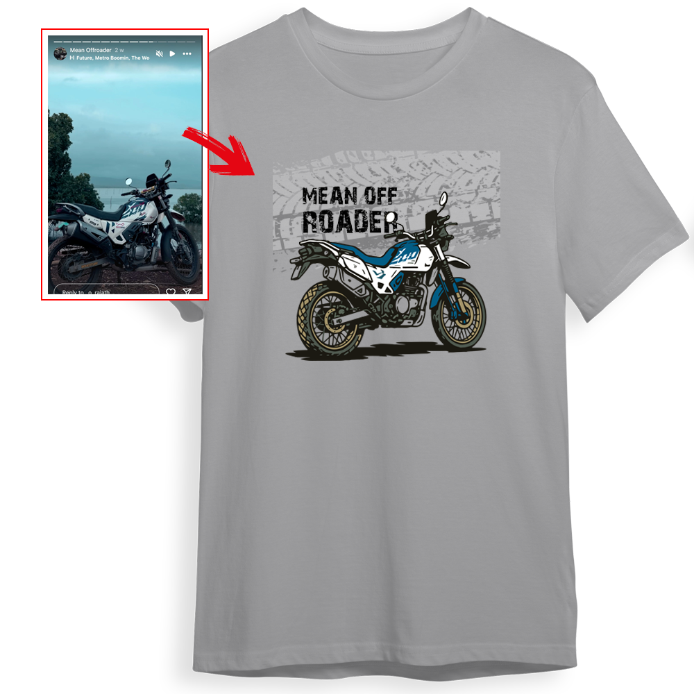 _o_rajath - LIGHT GREY Custom Designed ROUND NECK TSHIRT