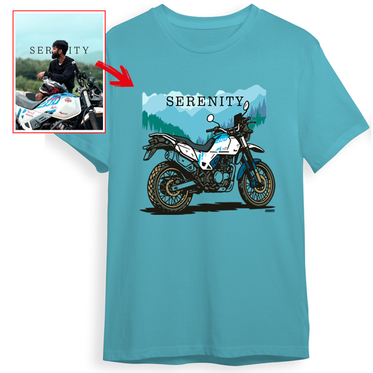 _o_rajath - OCEAN BLUE Custom Designed ROUND NECK TSHIRT