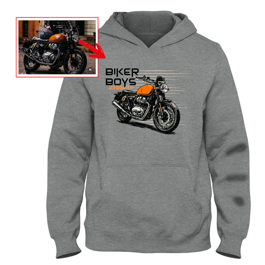 bikerboysjourney - DARK GREY Custom Designed HOODIE