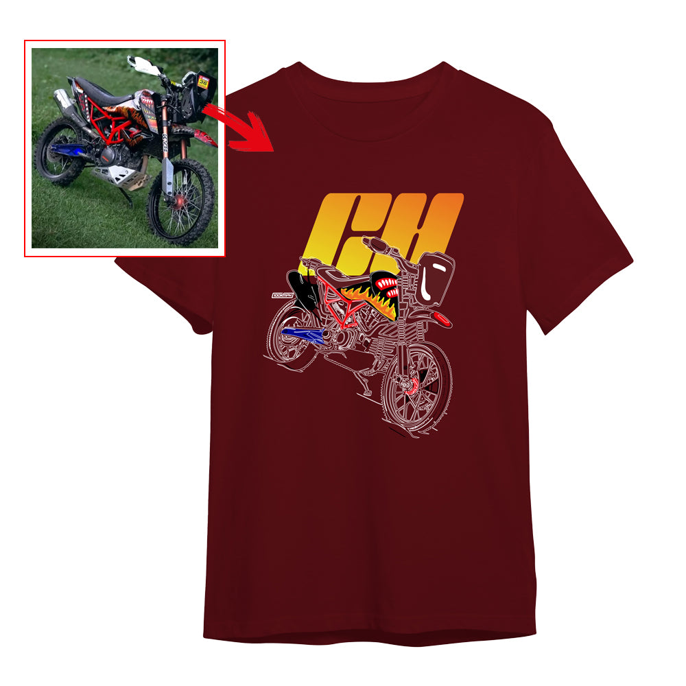 ch__saddler - MAROON Custom Designed ROUND NECK TSHIRT