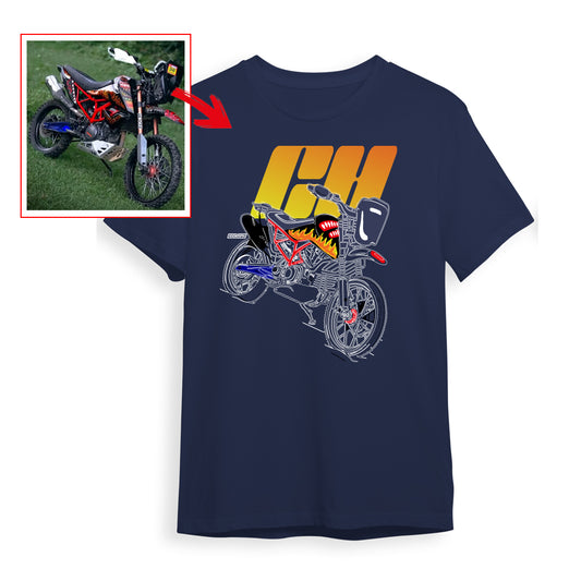 ch__saddler - NAVY BLUE Custom Designed ROUND NECK TSHIRT