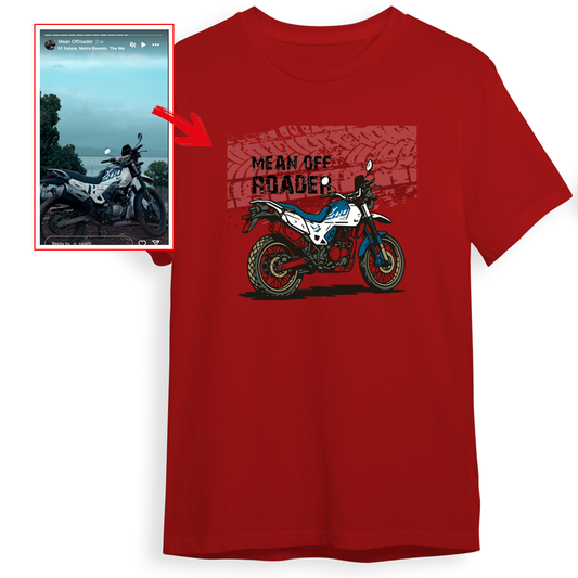 _o_rajath - RED Custom Designed ROUND NECK TSHIRT