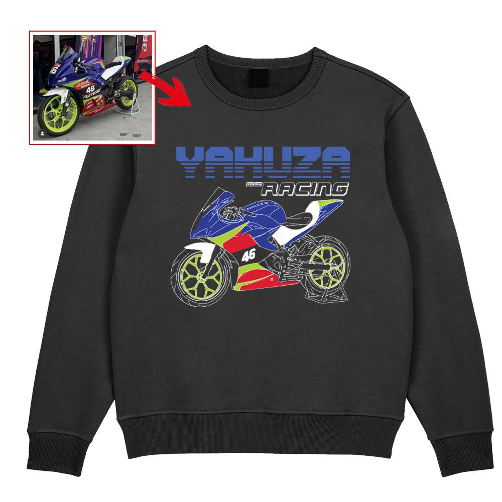 yakuzaracingindia -BLACK Custom Designed SWEATSHIRT