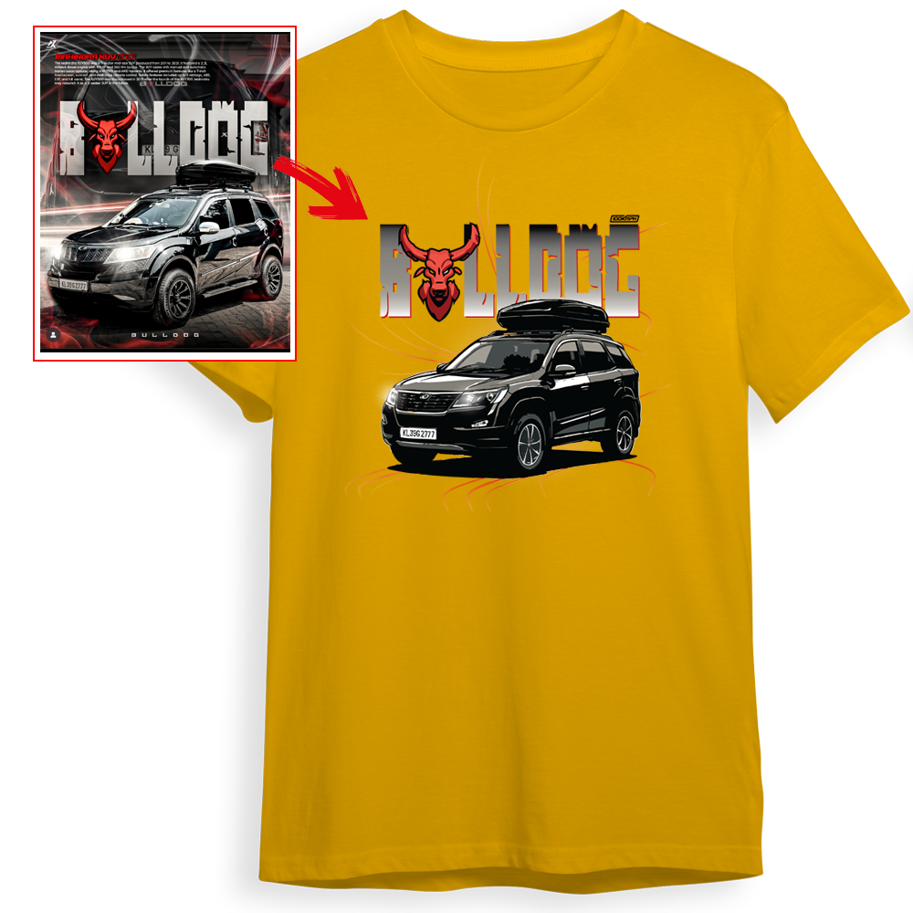 akash_efx_z - YELLOW Custom Designed ROUND NECK TSHIRT