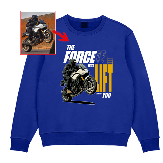 anis.shaikh.media  - BLUE Custom Designed SWEATSHIRT