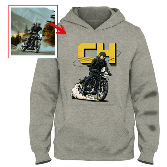ch__saddler - GREY Custom Designed HOODIE