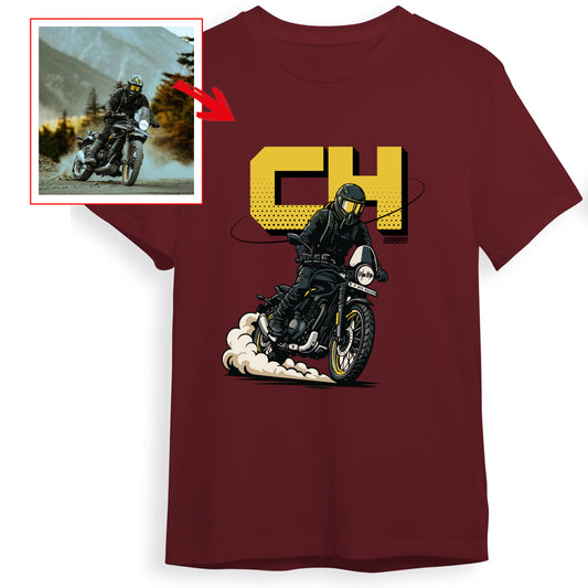 ch__saddler - MAROON Custom Designed ROUND NECK TSHIRT