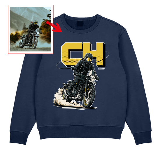 ch__saddler -NAVY BLUE Custom Designed SWEATSHIRT