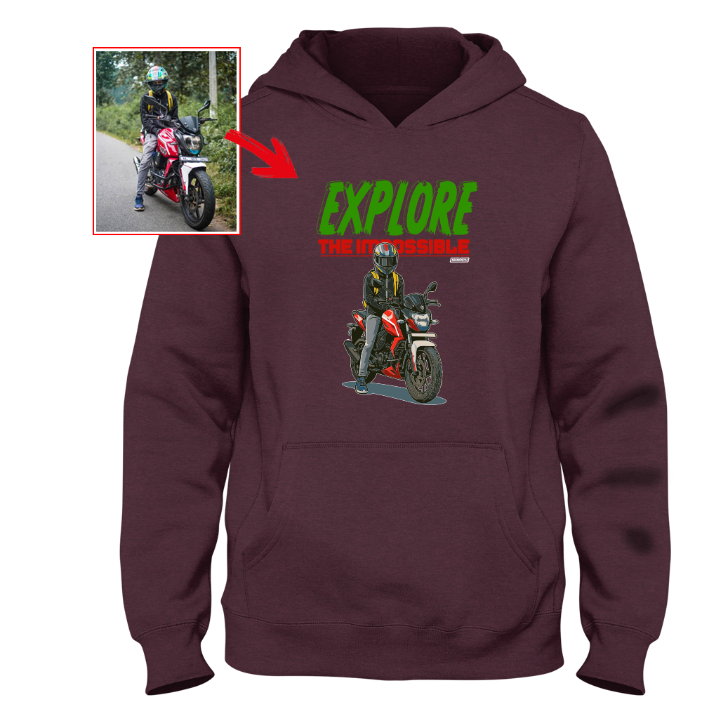 the_speedometric_boy - MAROON Custom Designed HOODIE